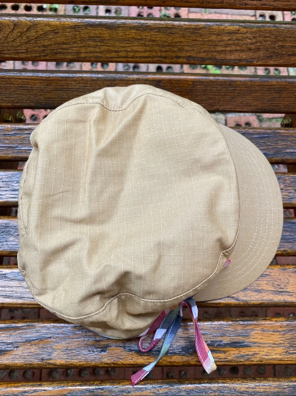 Ribbon & Bow 3 panel tan camp hat